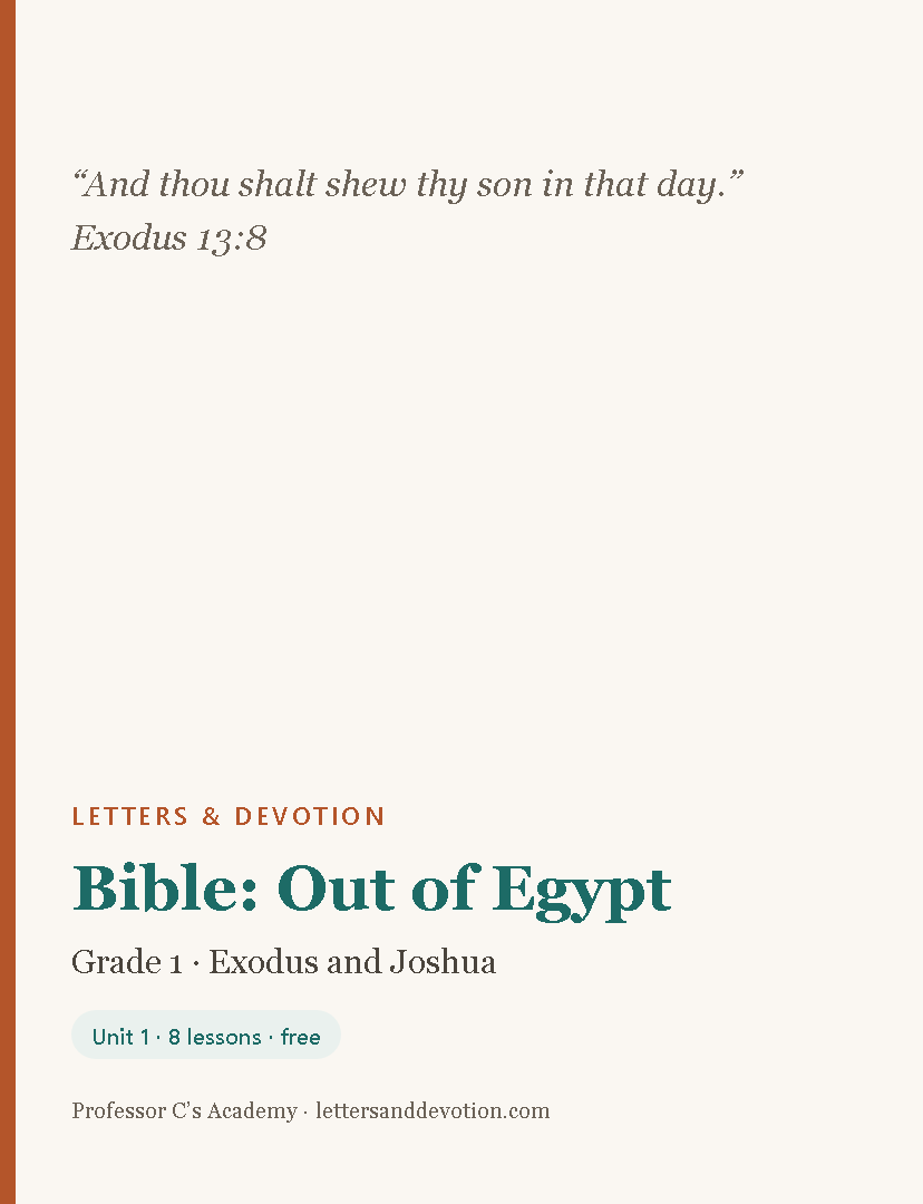 Cover of Letters & Devotion Grade 1 Bible: Out of Egypt