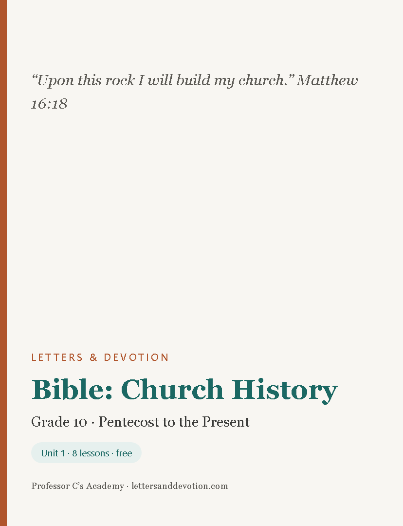 Cover of Letters & Devotion Bible: Church History, Pentecost to the Present