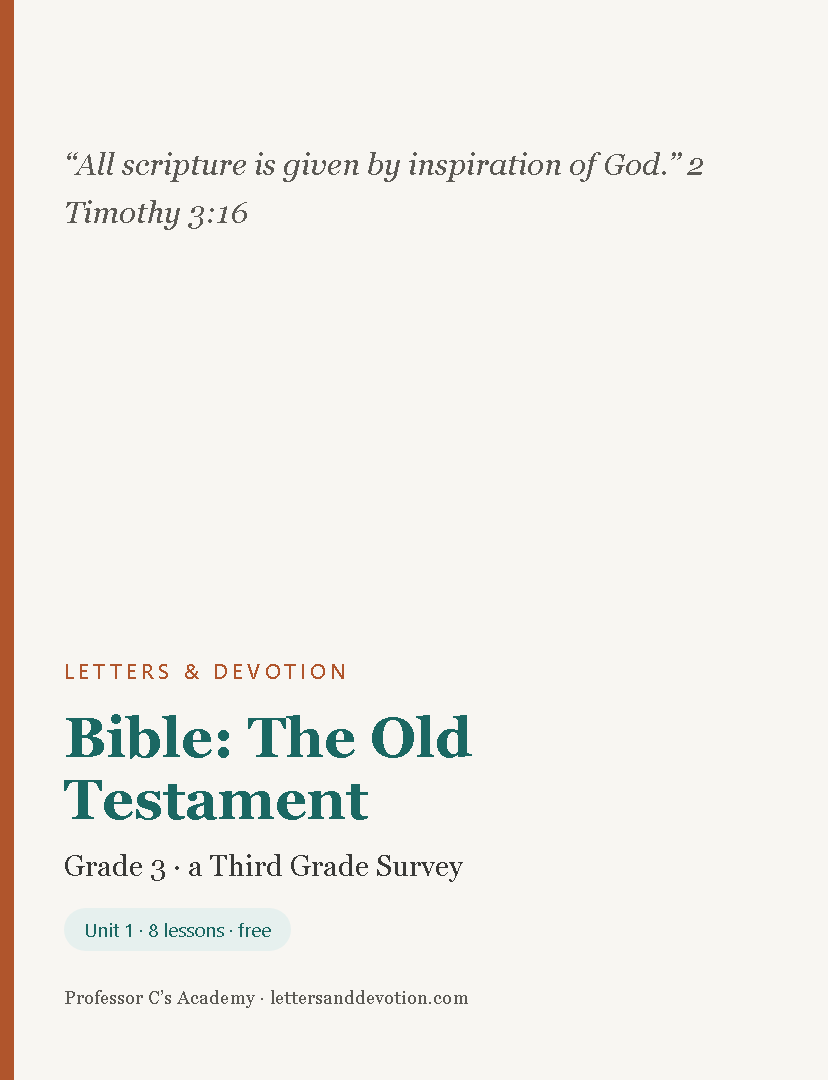 Cover of Letters & Devotion Bible: The Old Testament, a Third Grade Survey