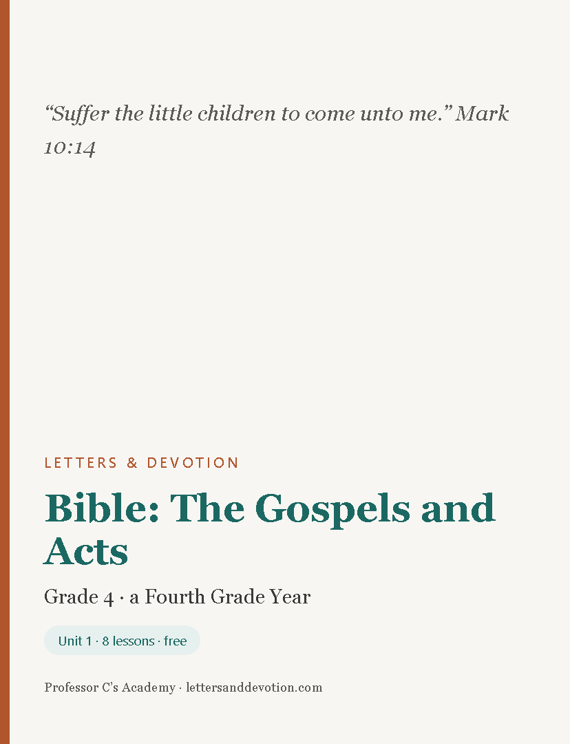 Cover of Letters & Devotion Bible: The Gospels and Acts, a Fourth Grade Year